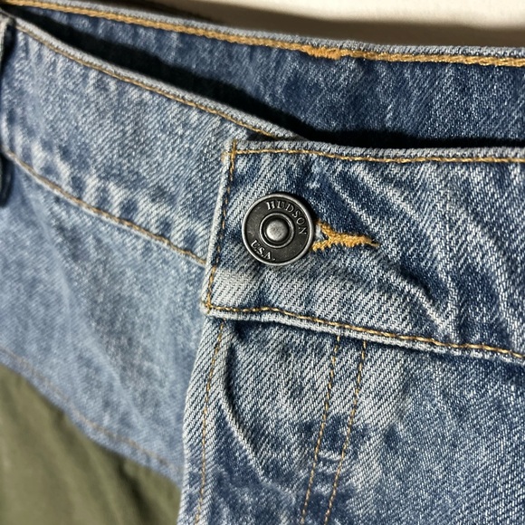 Hudson Women’s High Rise Green Cargo w/ Denim Waistband, 24 Waist, Ankle Pant - Picture 3 of 14